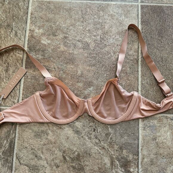 Skims No Show Unlined Demi Bra Ochre Size 32B - Picture 9 of 10